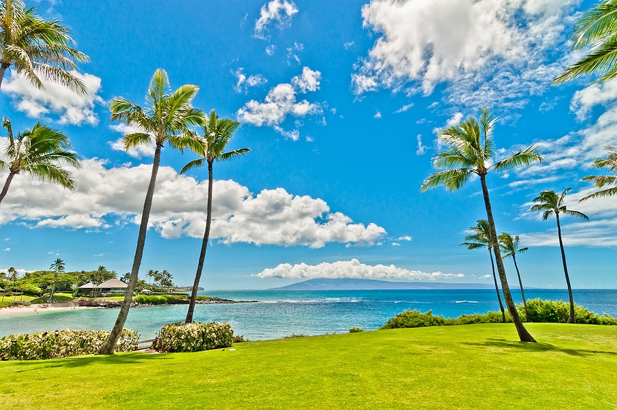 West Maui's famous Kaanapali beach resort area